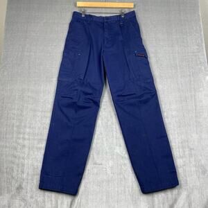 KingGee Cargo Pants Mens 30 x 31 Blue Workwear Tradie Y2K Utility Gorpcore
